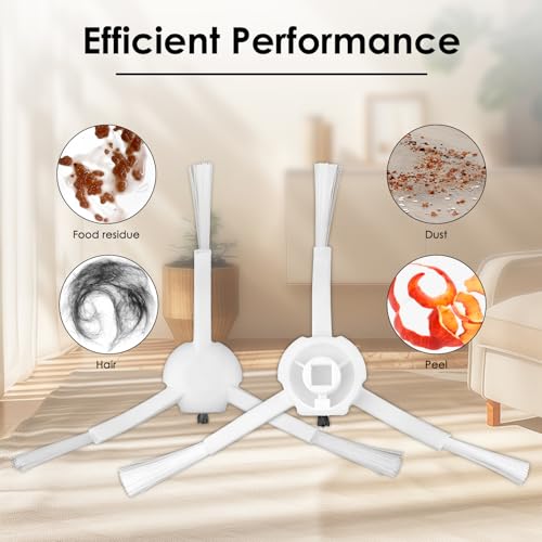 CHAIN PEAK X20+ Seitenbürsten kompatibel mit Xiaomi X20+/X20 Plus/1S/S20 Plus/S20+/X10+/X20 Pro Saugroboter, Seitenbürsten-Set, Kantenkehrbürsten, Eckbürstenzubehör, Staubsaugeraufsätze, 10 Stück