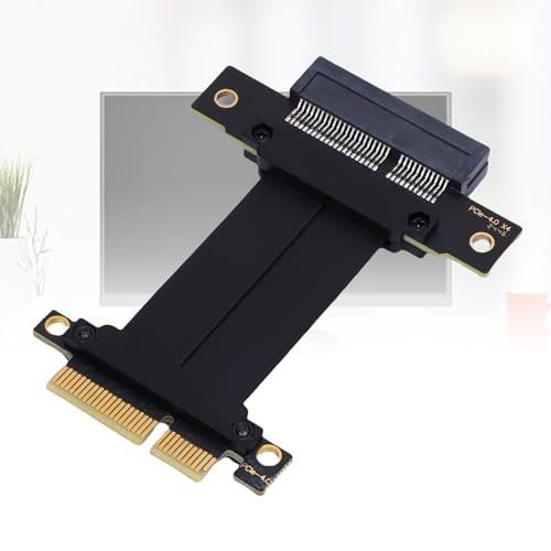 Sxhlseller Cable flexible PCIe 4.0 X4 Riser Cable de extensión GPU de alta velocidad para tarjeta gráfica M.2 WiFi tarjeta de sonido SSD compacto ATX/ITX negro ABS (10) - imagen 4