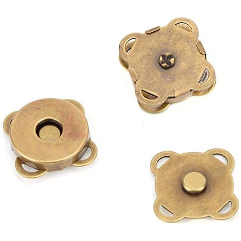 HEEPDD 10 Pcs 18.5MM Magnetic Button Clasp Snaps for Sewing Craft Purses Bags Clothes Leather(Bronze 18.5mm) Cover