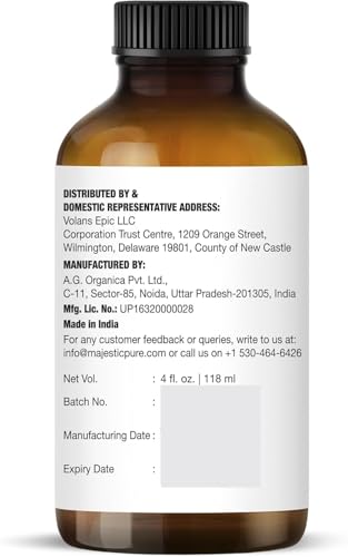 Image of Majestic Pure Tea Tree Essential Oil for Diffuser - 4 Fl Oz | 100% Pure and Natural Tea Tree Oil for Hair, Skin Care, Carrier Oil Blend, Aromatherapy, Soap and Candle Making Scent