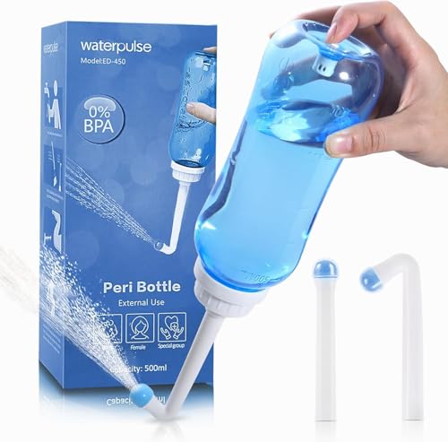 Image of PropoDusche Peri Bottle for Postpartum & Perineal Care,Portable Travel Bidet for Personal Hygiene Cleaning,16.9 OZ （1 Blue ）