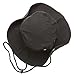 Summer Outdoor Boonie Hunting Fishing Safari Bucket Sun Hat with Adjustable Strap(Black,LXL)