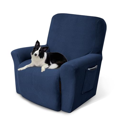 Recliner Chair Cover Lazy Boy Recliner Covers Recliner Covers for Recliner Chair 1 Piece Furniture Protector Prevent wear and pet Hair（Recliner,Navy Blue）