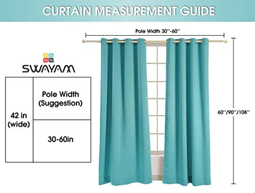 Image of Swayam 80% Blackout Polyester Window Curtain for Living Room & Bedroom | 5 Feet | Room Darkening Curtain with Eyelets | Pack of 1 | Star Design - Pink