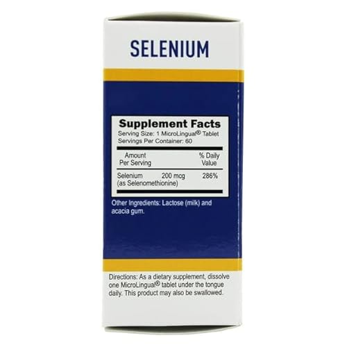 Yhn Selenium Instant Dissolve 200 Mcg -Dietary Supplement Creating Pure Microlingual Vitamins Since 1998 In Our Family Owned Manufacturing Facility,60 Tablets #TOP3
