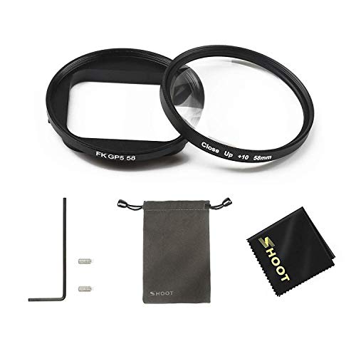 D&F 58mm Close-Up Macro Filter Lens 10X Magnificatoin High Definition Lens for GoPro Hero 7 Black/Hero 6/Hero 5/Hero(2018) Case (Only for Standard Case)