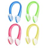 CVNRCLP 4 Stück Nasenklammer Schwimmen – wasserdichte Anti-Rutsch Nasenclips für Erwachsene & Kinder – Nasenschutz Nasenclips Protector mit Aufbewahrungsbox, Ideal für Anfänger & Profis