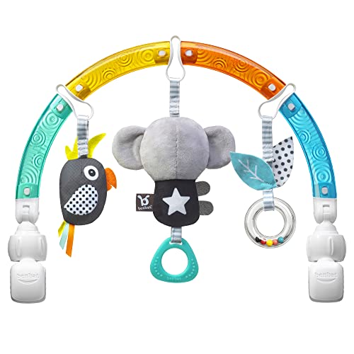 Benbat Baby Stroller Arch Toy Rainbow Dazzle Friends Play Bar. Fun Newborns Sensory Activity, Adjustable For Bouncers And Car Seat, Koala #TOP4