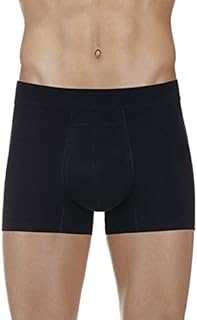 PROTECHDRY - Washable Urinary Incontinence Cotton Boxer Brief Underwear for Men with Front Absorbent Area, Black Large