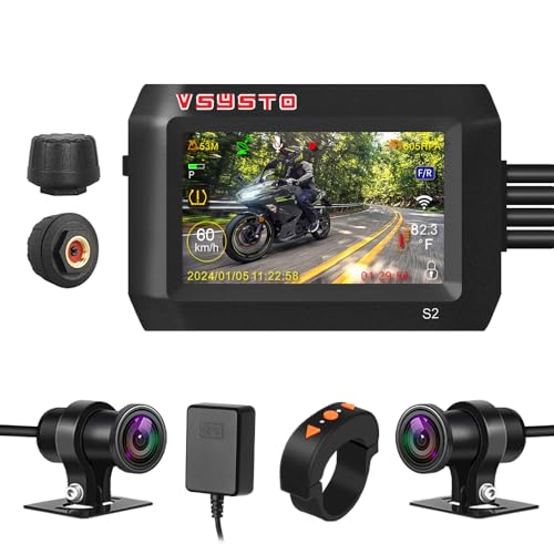Caméra Moto Étanche VSYSTO WiFi pour Rouler sous la Pluie et Surveiller les Pneus