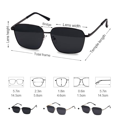 Metal Black Polarized Sunglasses For Men Anti-UV Lens Polarized Sun Glasses For Fishing Driving Running3