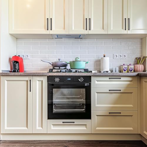 Image of Ravinte Oil Rubbed Bronze Cabinet Handles Kitchen Pulls 4 Inch 30 Pack | Square Design, Solid Zinc, Modern Slim Style, Screws Included, Easy Installation, for Kitchen Drawers & Cupboards
