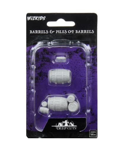 WizKids Deep Cuts Unpainted Miniatures Terrain: Wave 5: Barrel & Pile of Barrels