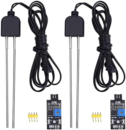 2 Sets Resistive Soil Moisture Meter, Icstation Soil Hygrometer S...
