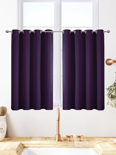 VEHEDE Rideaux courts pour chambre à coucher, Rideau thermique isolé pour cuisine, Rideaux doux pour café, Rideau et rideaux pour salon, 117 x 84 cm,...
