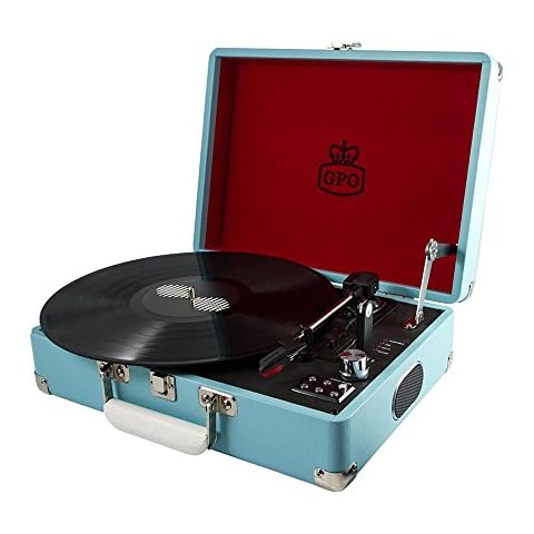 GPO Platine vinyle Attache Bleu ciel Cover