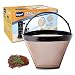KeePow Reusable #4 Cone Coffee Filter Mesh GTF Gold Tone Coffee Accessories for Cuisinart Coffeemakers 8-12cup, Fits Braun BrewSense & MORE Brands