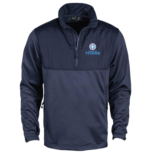Image of Dunbrooke Pathfinder Teflon coated 1 /4 zip tech fleece with polyester shell and zippered pockets