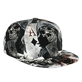 Playing Cards Grim Reaper Skull Unisex 3D Printing Classic Baseball Cap Snapback Flat Bill Hip Hop Hats Black