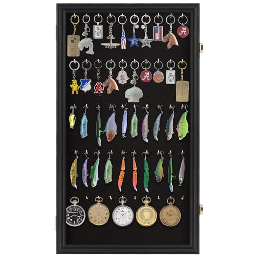 Wall Cabinet - Keychain Display Case Also Holds Fishing Lures