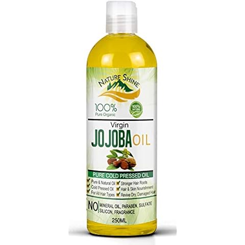 Nature Shine Jojoba Golden Certified Organic Oil Cold Pressed 250ml Moisturises Hair & Skin Cover
