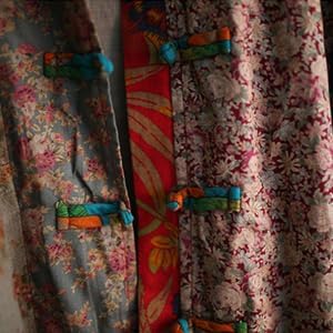 NFYM Women's Trench Coat Long Cotton Linen Floral Jacket Cottagecore Clothing Patchwork Outwear Each Piece Unique - Image 8