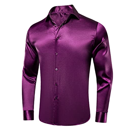 Chemise en satin manches longues homme pour mariage et soirée