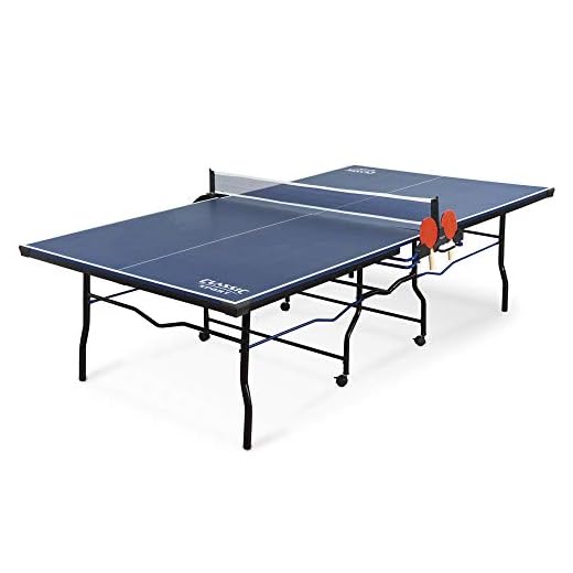 EastPoint Sports Indoor Tennis Table - Official Size with Competition Net – Ping Pong Table with Playback Mode - Perfect for Family Game Room