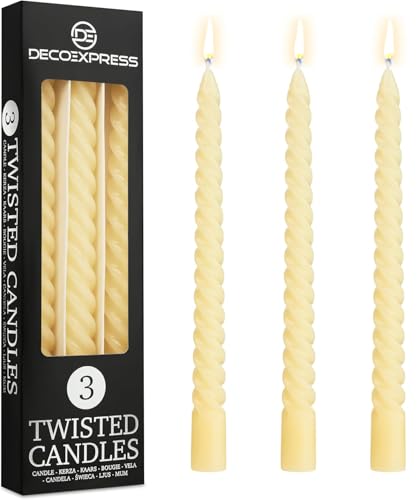 Fiamma Pulita e Non Gocciolante - Progettate per adattarsi alla maggior parte dei portacandele, le candele a spirale offrono una combustione uniforme e pulita, senza colature, per un effetto elegante e ordinato.