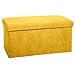 Paris Prix Atmosphera Créateur d'intérieur - Pouf Pliable & Coffre en Velours Côtelé 76cm Ocre