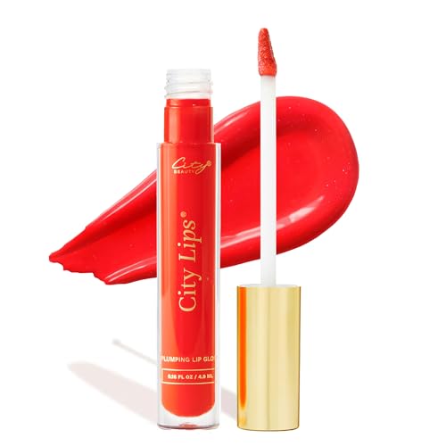 City Beauty City Lips Plumping Lip Gloss - High-Shine Gloss for Fuller, Younger-Looking Lips | Hydrating & Smoothing Lip Treatment Hyaluronic Acid