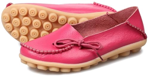Image of Women's Leather Slipper Loafers Flat Shoes Slip-Ons