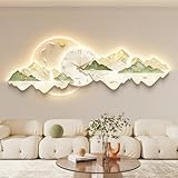 Sistema de iluminación LED integrado: cuenta con una iluminación LED suave que mejora la belleza del mural y emite un brillo calmante. Alimentado por un suministro enchufable, las luces son fácilmente ajustables a través del control remoto, añadiendo un ambiente sereno a cualquier espacio.