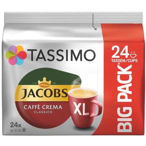 Tassimo Jacobs Caffè Crema Classico XL, 24 Tazze, Confezione Grande