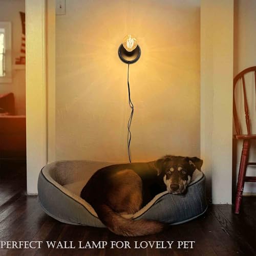 atiyoc Black Metal E26/E27 Screw Light Socket with 10FT Extension Cord, Hanging Light Cord for Garage,80MM Small Table Lamp Base Ceiling Bulb Holder, On/Off Switch US Plug in Wire (2 Pack) by atiyoc - Image 5