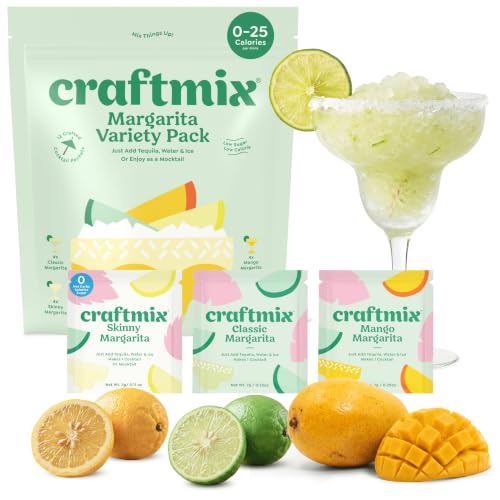 Craftmix Margarita Mix, Cocktail Mixers &amp; Mocktail Drink Mix, 12 Pack