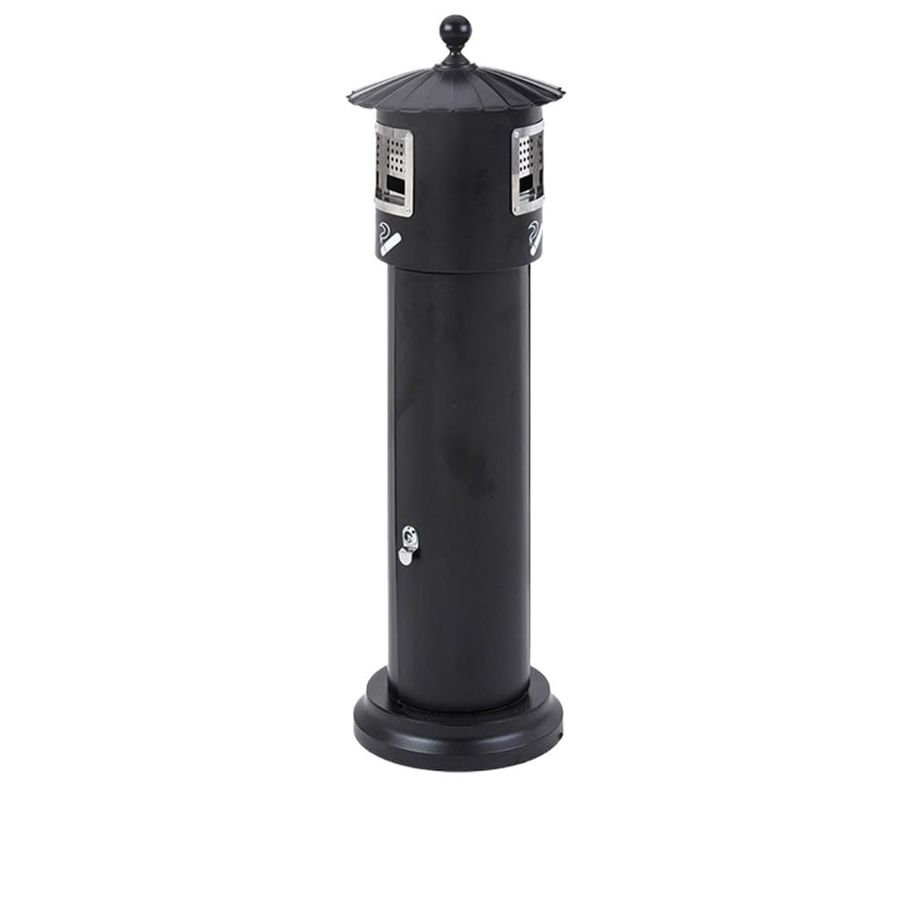 OWOHYG Ashtray Trash Can Outdoor Rainproof Floor Standing Ash Column Cigarette Butt Collection Stainless Steel Outdoor Ashtrays For Cigarettes.