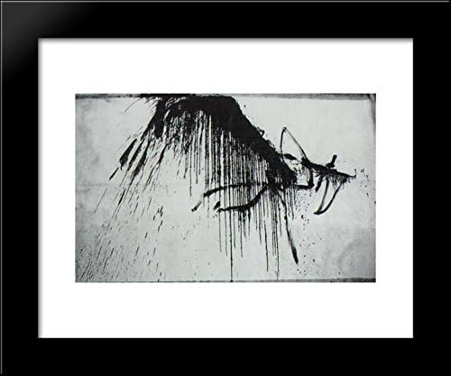 Night in The Hotel (Abstract in Black and White) 20x24 Framed Art Print by Salvador Dali
