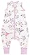 Chilsuessy Baby Schlafsack Mit Beinen 1.5 Tog - 100% Baumwolle Ganzjahres Mit Füßen - Frühlingsmagpie, 70cm/Baby Höhe 75-85cm