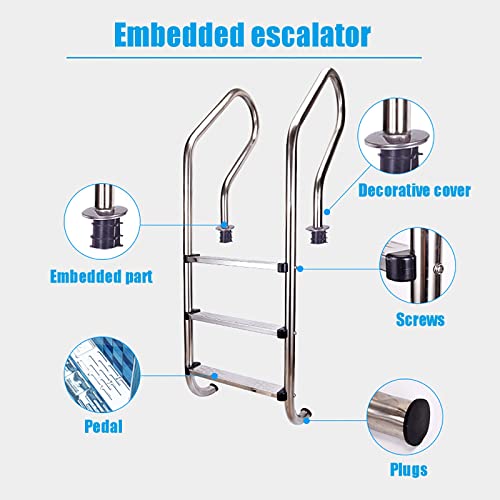 Escalera para piscina con 2 peldaños antideslizantes miniatura 6