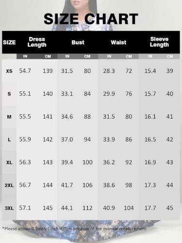 Image of Plus Size Maxi Dress for Women V Neck 3 /4 Sleeve Wrap Dress