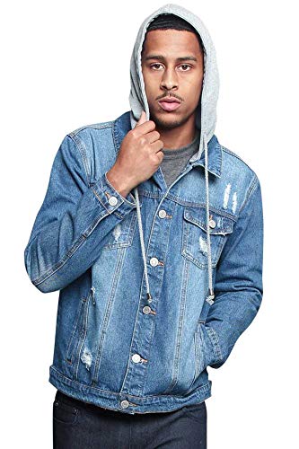 Image of VICTORIOUS Men's Distressed Denim Jacket