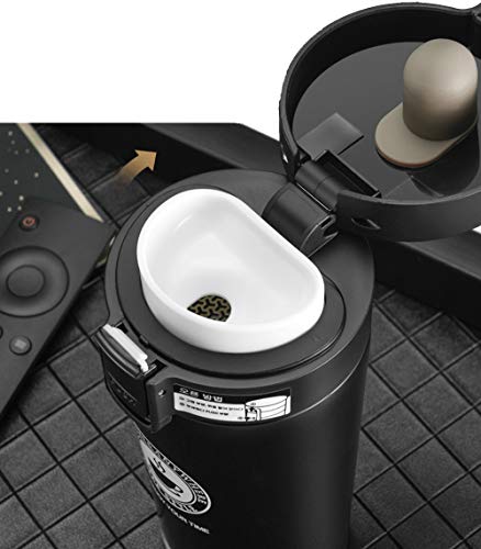 Image of SLOSH Leak-proof Insulated Thermal Travel Mug with Lid, BPA Free, 380 m, Black