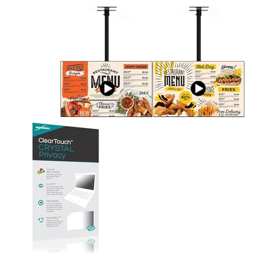 BoxWave Screen Protector Compatible With Canlarriz ACD1-N290-NA1-500 (29 in) - ClearTouch Crystal Privacy (2-Pack), Privacy Screen Protector Flexible Film Clear