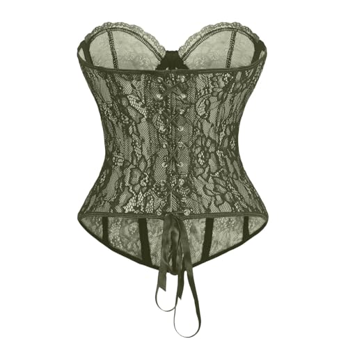Corsé de encaje para mujer con cordón ajustable medieval gothic 4