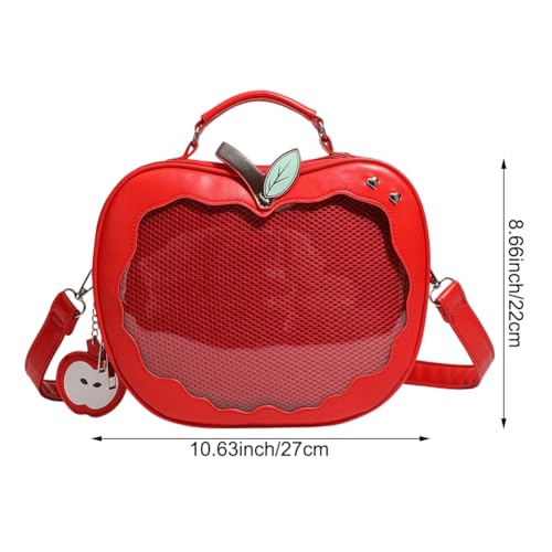 Kawaii Transparent Crossbody Handbag, Funny Shape Shoulder Bag, Pu Leather Handbag Cute Backpack for Women Girls3