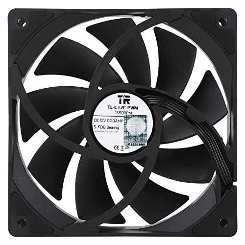 Image of Thermalright TL-C12C X3 CPU Fan 120mm Case Cooler Fan, 4pin PWM Silent Computer Fan with S-FDB Bearing Included, up to 1550RPM Cooling