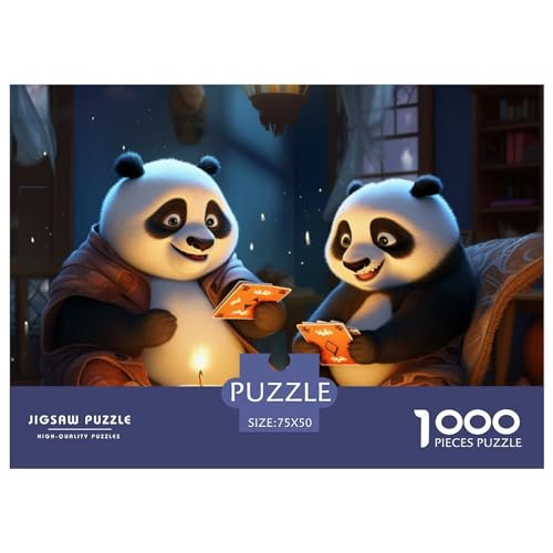 Puzzle 1000 pièces panda en bois comme cadeau d'art original