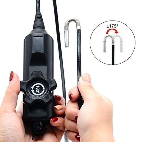 Borescopen Scharnierende Borescope, Twee-weg 175° Steering Industriële draadloze endoscoop, 6mm 1080P HD 3,5" IPS-scherm, met 6 verstelbare LED-lampjes, IP67 waterdichte inspectiecamera - Image 6