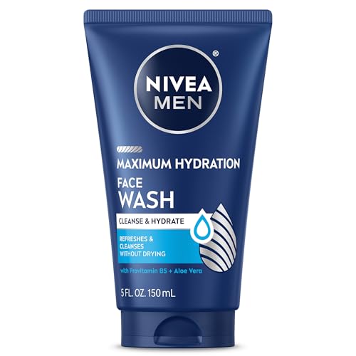 NIVEA MEN Maximum Hydration Face Wash, Face Wash with Provitamin B5 and Aloe Vera, Refreshes and...